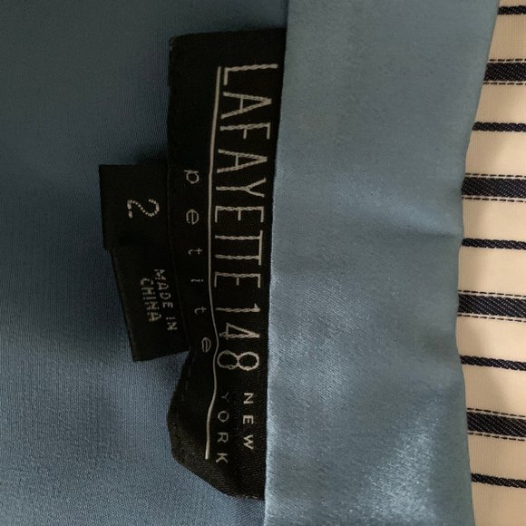 Lafayette 148 100% Silk Sky Blue Blouse - Picture 4 of 4